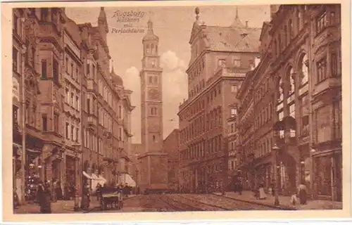 20590 Ak Augsburg Rathaus mit Perlachturm um 1930