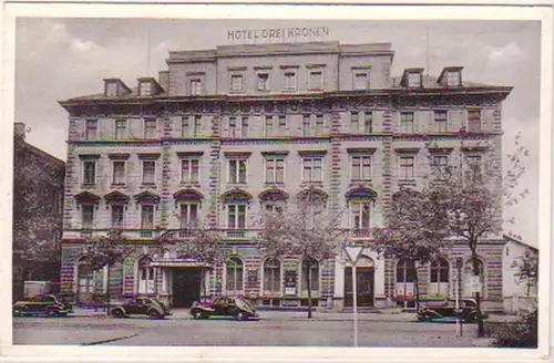 20580 Ak Augsburg Hotel Drei Kronen um 1950