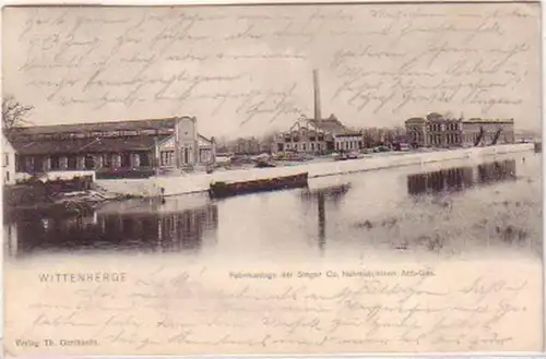 20575 Ak Wittenberge Fabrikanlage Firma Singer 1905