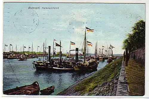 20556 Ak Ruhrort Entrée du port 1912