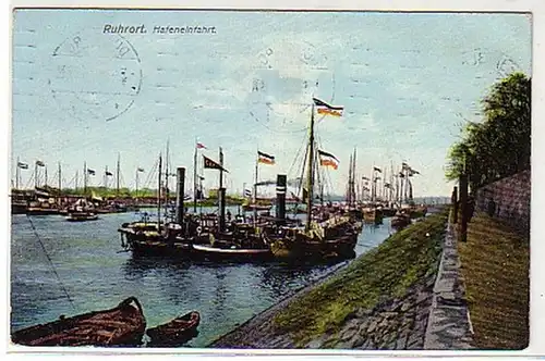 20556 Ak Ruhrort Hafeneinfahrt 1912