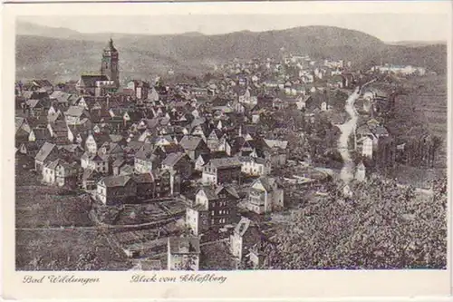 20549 Ak Bad Wildungen Blick vom Schloßberg um 1920