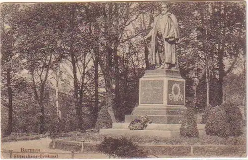 20542 Ak Barmen Rittershaus-Denkmal um 1920