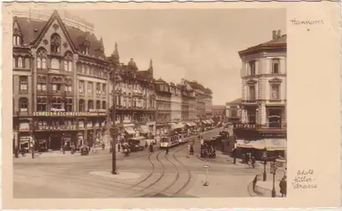 20531 Ak Hannover Straßenansicht mit Geschäften 1933