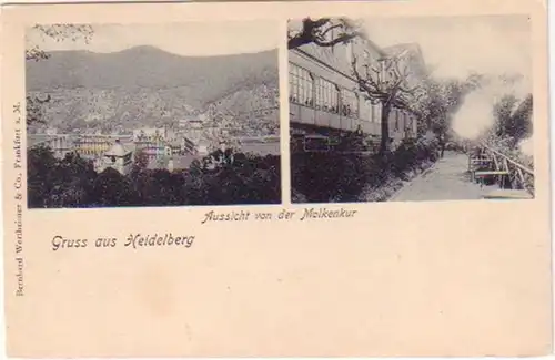 20506 Multi-image Ak Gruss de Heidelberg vers 1900