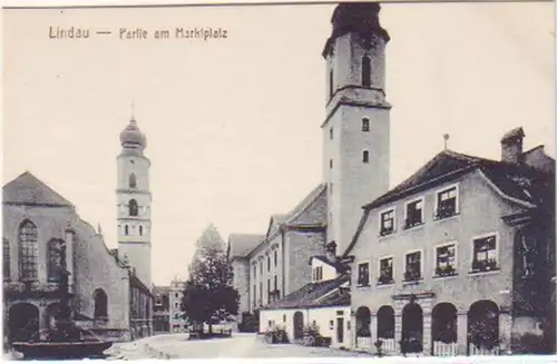 20502 Ak Lindau Partie am Marktplatz um 1920