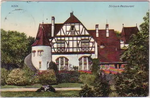 20498 Ak Köln Südpark-Restaurant 1912