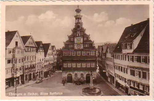 20495 Ak Esslingen à l'ancienne mairie de Neckar vers 1940