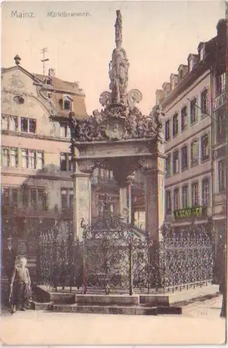 20464 Ak Mainz Marktbrunnen 1905