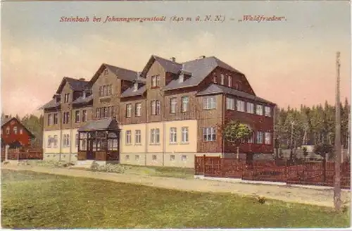 20450 Ak Steinbach bei Johanngeorgenstadt "Waldfrieden"
