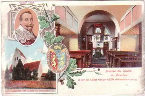 20369 Multi-image Ak intérieur de l'église à Meuchen 1910