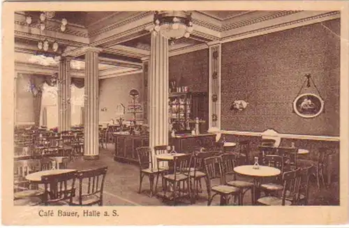 20366 Ak Halle à la salle Café Bauer 1914