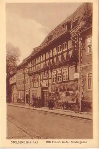 20337 Ak Stolberg Harz Alte Häuser Niedergasse um 1920