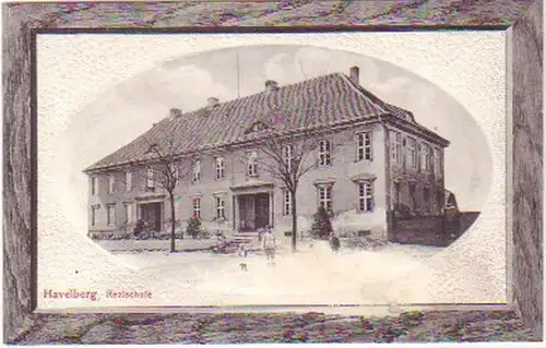 20331 Präge-Ak Havelberg Realschule 1915