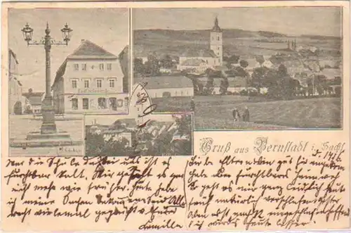 20318 Mehrbild Ak Gruß aus Bernstadt in Sa. 1899