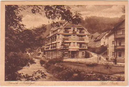 20287 Ak Berneck im Fichtelgebirge Hotel Bube 1927