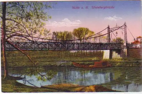 20284 Ak Halle a.S. Weinbergbrücke 1932