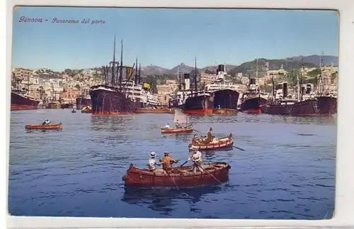 20274 Ak Genova Gênes Panorama del Porto vers 1920