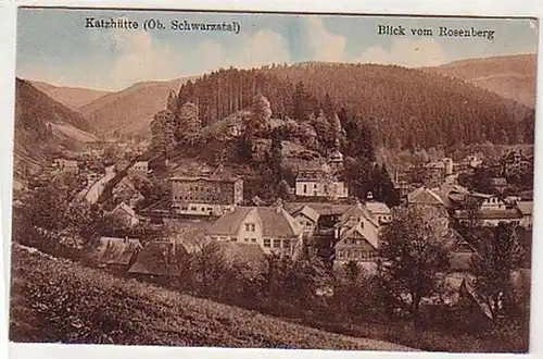 20260 Ak Katzhütte Schwarzatal Blick vom Rosenberg 1916
