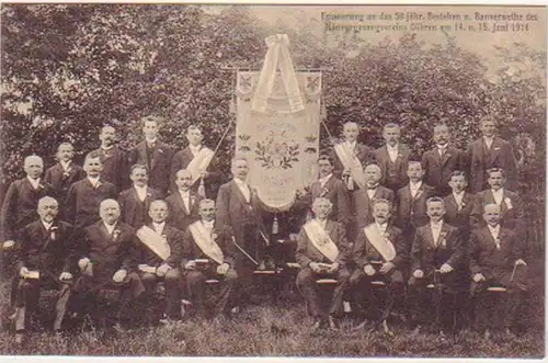 20253 Ak Bannerweihe Männergesangverein Göhren 1914
