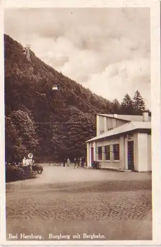 20248 Ak Bad Harzburg Burgberg mit Bergbahn 1932