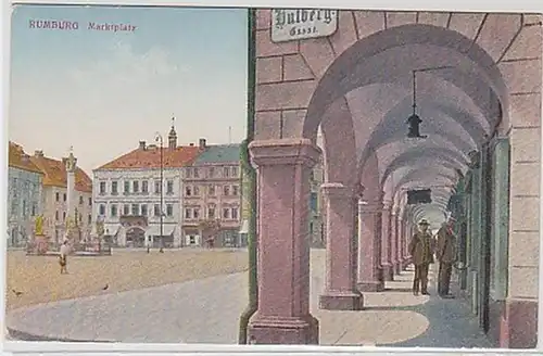 20234 Ak Rumburg Marktplatz um 1930