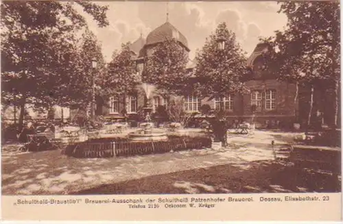 20229 Ak Dessau "Schultheiß Braustüb`l" 1925
