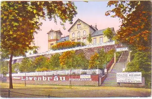 20208 Ak Schloß Miramar Chemnitz 1929