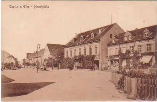 20194 Ak Copitz an der Elbe Hauptplatz 1929