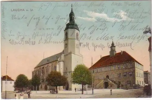 20185 Ak Laucha à la vue de la ville 1908