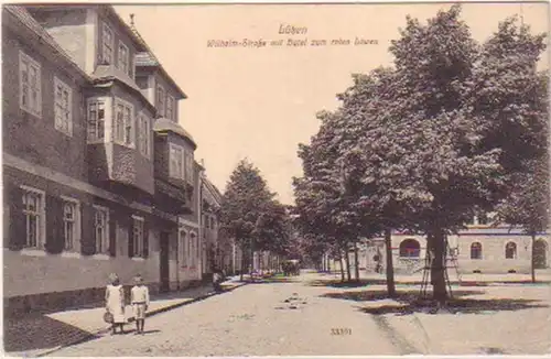 20173 Ak Lütten avec hôtel au Lion rouge 1943