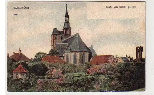 20145 Ak Tangermünde Eglise vue du tribunal 1916