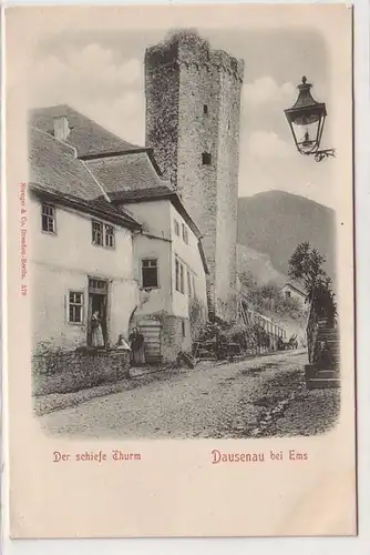 20143 Ak Dausenau bei Ems der schiefe Turm um 1900