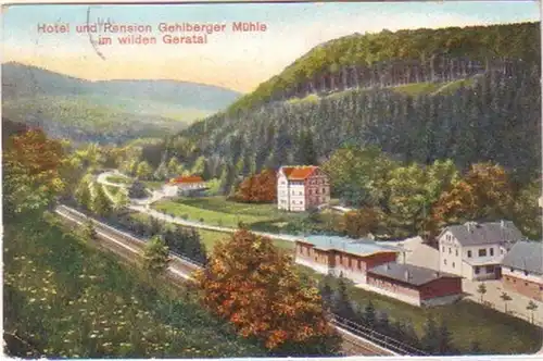 20127 Ak Hotel & Pension Gehlberger Mühle um 1910