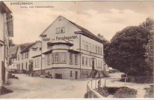 20051 Ak Engelsbach Hotel zum Paradisgarten 1909