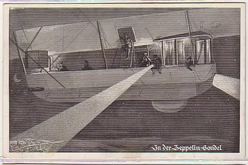 20036 Ak Dans la gondole de Zeppelin la nuit vers 1915