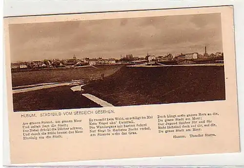 20035 Ak Husum image de la ville vue de l'étang vers 1925