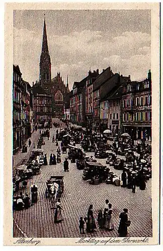 20004 Ak Altenburg Markttag auf dem Obermarkt um 1930