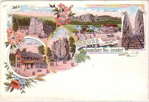 19953 Ak Lithographie Gruss aus Neu Jonsdorf um 1899