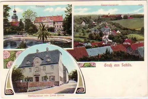 19940 Ak Gruß aus Sahlis Restauration usw. 1911