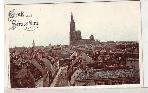 19927 Ak Lithographie Gruß aus Strassburg im Elsaß 1900