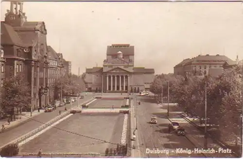 19906 Ak Duisburg König Heinrich Platz um 1930