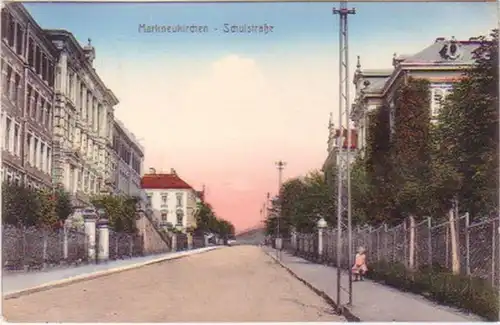 19895 Ak Markneukirchen Schulstrasse 1918