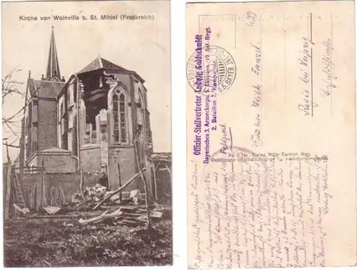 19885 Feldpost Ak Woinville b. St. Mihiel France 1915