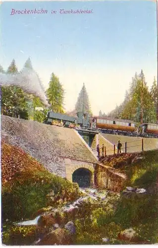 19857 Ak Brockenbahn dans la vallée du Tumkuhlen en 1913