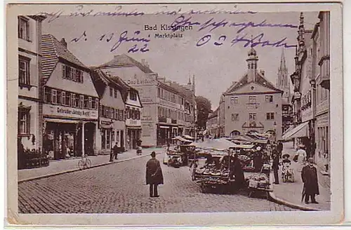 19843 Ak Bad Kissingen Marktplatz le jour du marché 1922