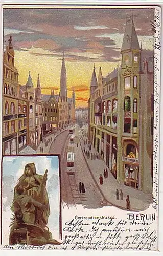 19831 Ak Lithographie Berlin Gertraudenstraße 1902