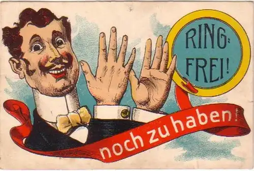 19825 Humour Ak "Ring libre!" encore à avoir! 1914
