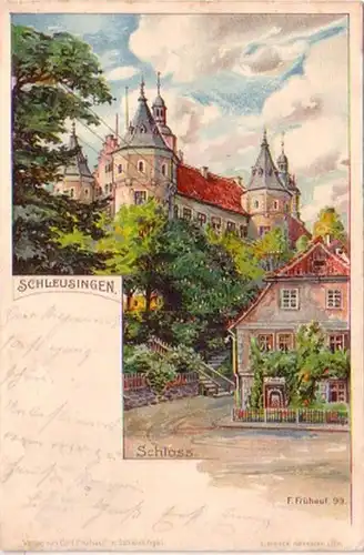 19799 Ak Lithographie Schleusingen Schloss 1903