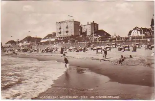 19795 Ak Mer du Nordbad Westerland Sylt Centralstrand 1936